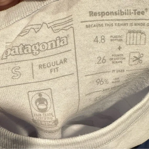 Patagonia Women's Light Blue Responsibili-tee Long Sleeve Tee - S - Picture 3 of 3